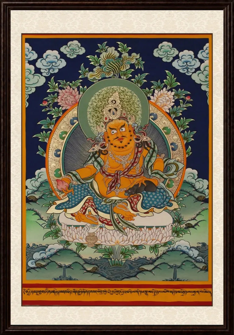 A hand-painted thangka